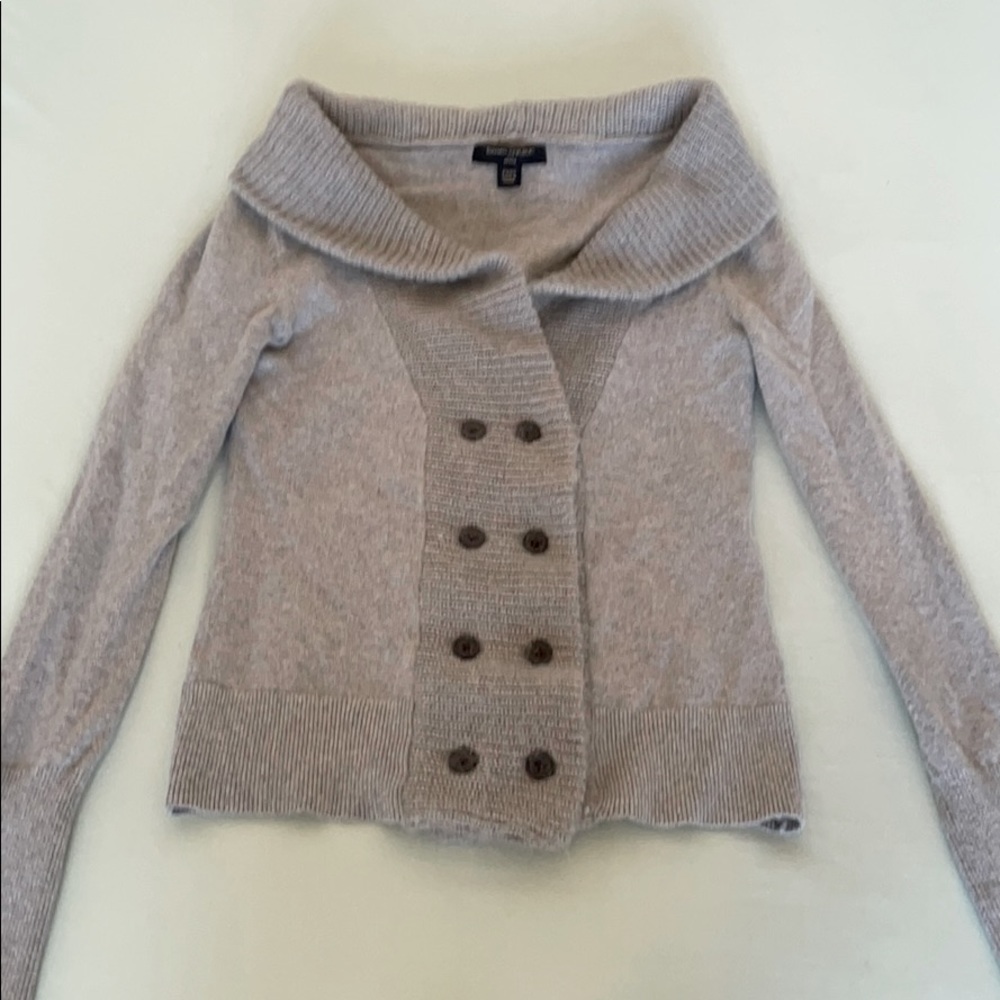Warm gray sweater with buttons